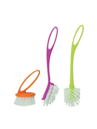 Casabella Loop 3-Piece Kitchen Dish Brush Set