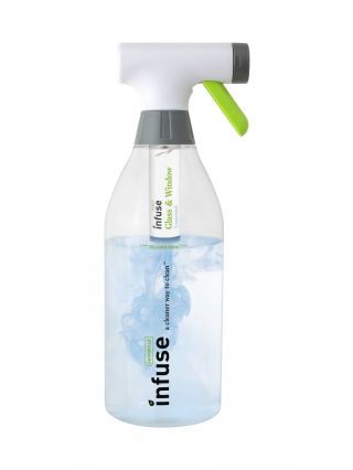 8500464 Infuse Glass & Window Refillable Spray Bottle Cleaning Kit - Unscented Cleaning Fluid Concentrate Included-main-1