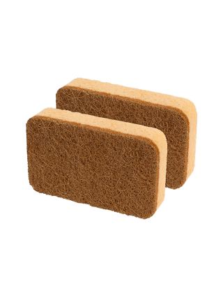 8511387 Casabella Copper Power Natural Fiber Non-Scratch Scrub Sponges (Pack of 2)-main-1