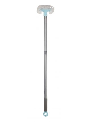 8514359 Casabella Extendable Bathroom Tub and Tile Scrubber, Graphite/Aqua-main-1