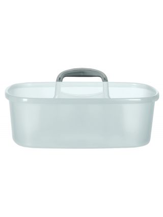8562402 Casabella Cleaning Storage Caddy with Handle for 4-Gallon Rectangular Bucket, Clear/Silver-main-1