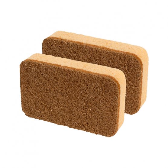 Casabella Copper Power Natural Fiber Non-Scratch Scrub Sponges (Pack of 2)