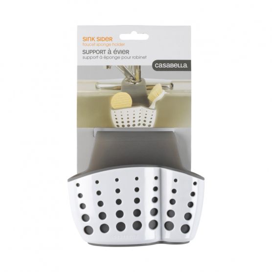 Casabella Sink Sider faucet sponge holder grey