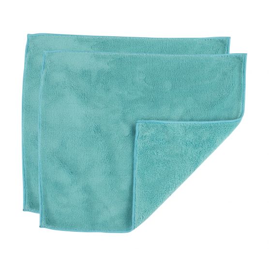 Pack of 2 Green Casabella Microfiber 12x14 All Surface Scrubby Cloth 