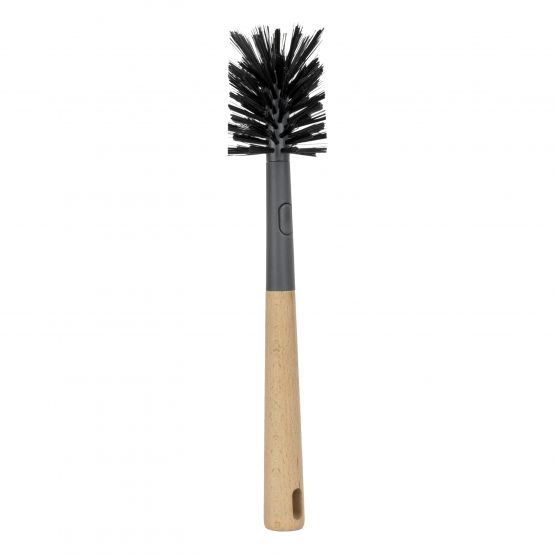 Casabella Wood Bottle Brush, Natural/Black