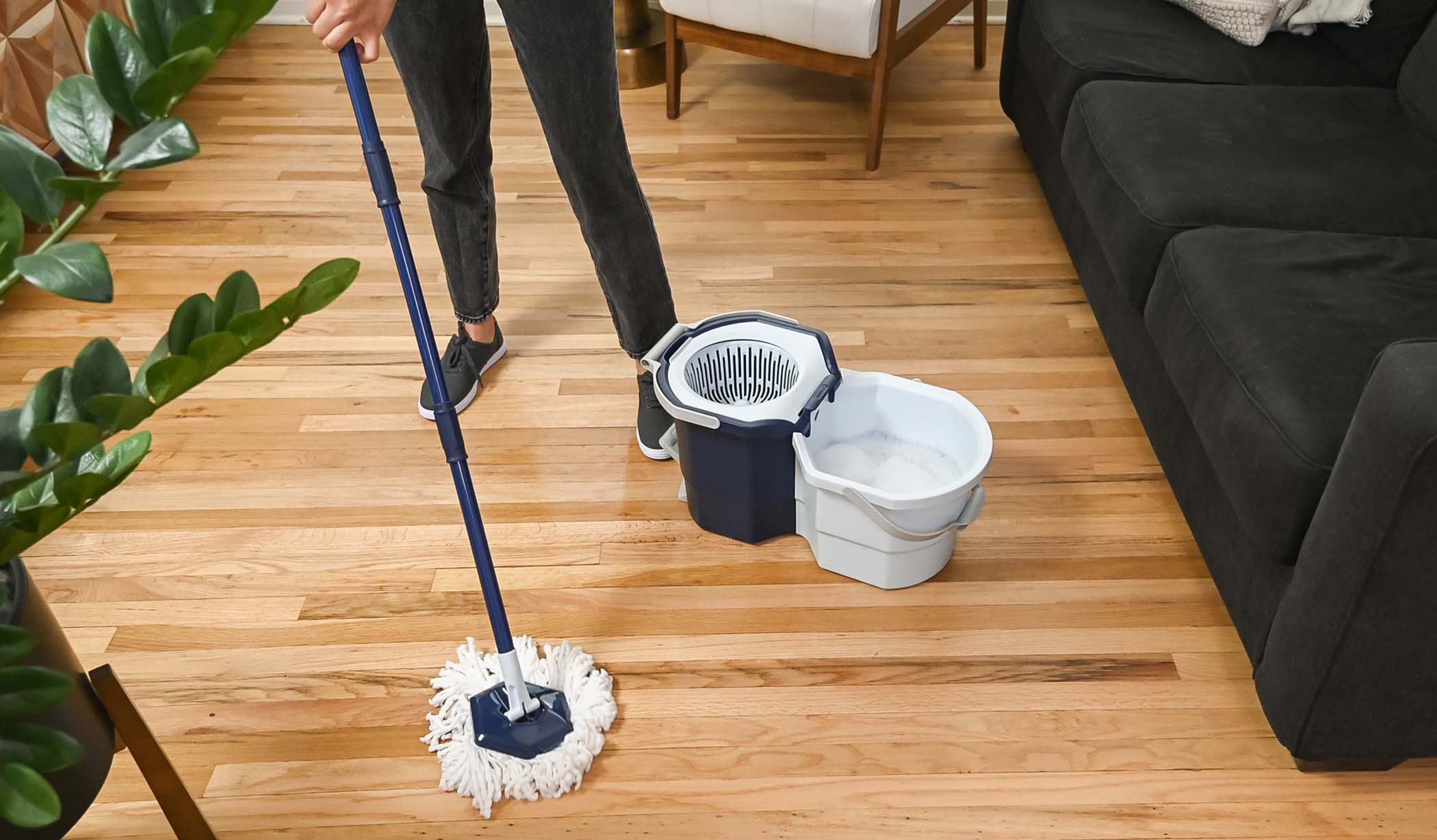 Microfiber & More Double Bucket Mop System